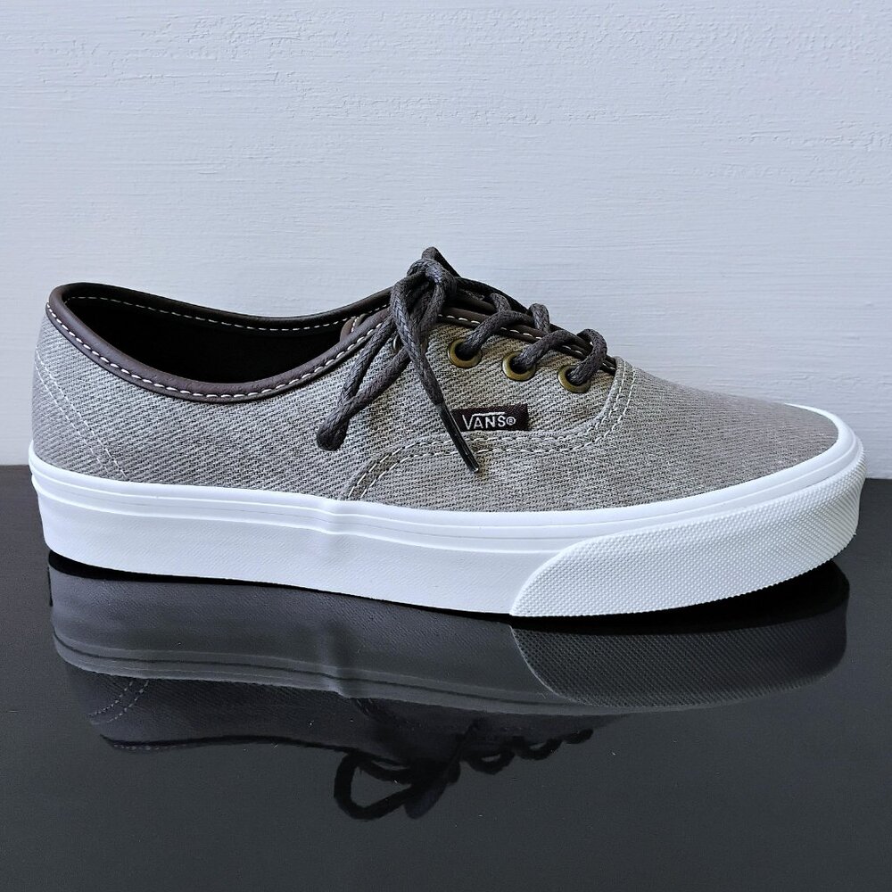 Vans Women's Authentic Low Top Canvas Sneaker in Special C & L Gray Color